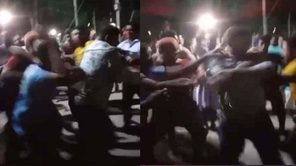 সাতক্ষীরায় নেতাদের সামনেই সাংবাদিকের ওপর জামায়াত সমর্থকদের হামলা